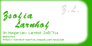 zsofia larnhof business card